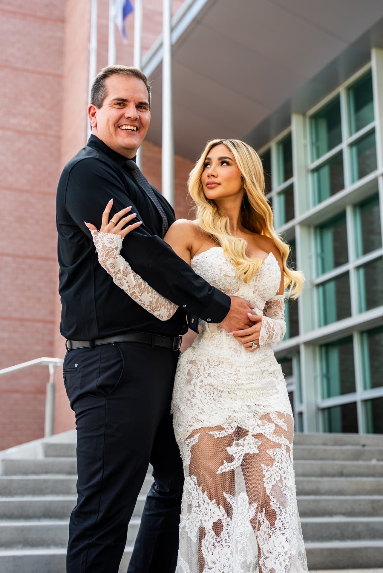 Las Vegas wedding vertical cut, formal portrait