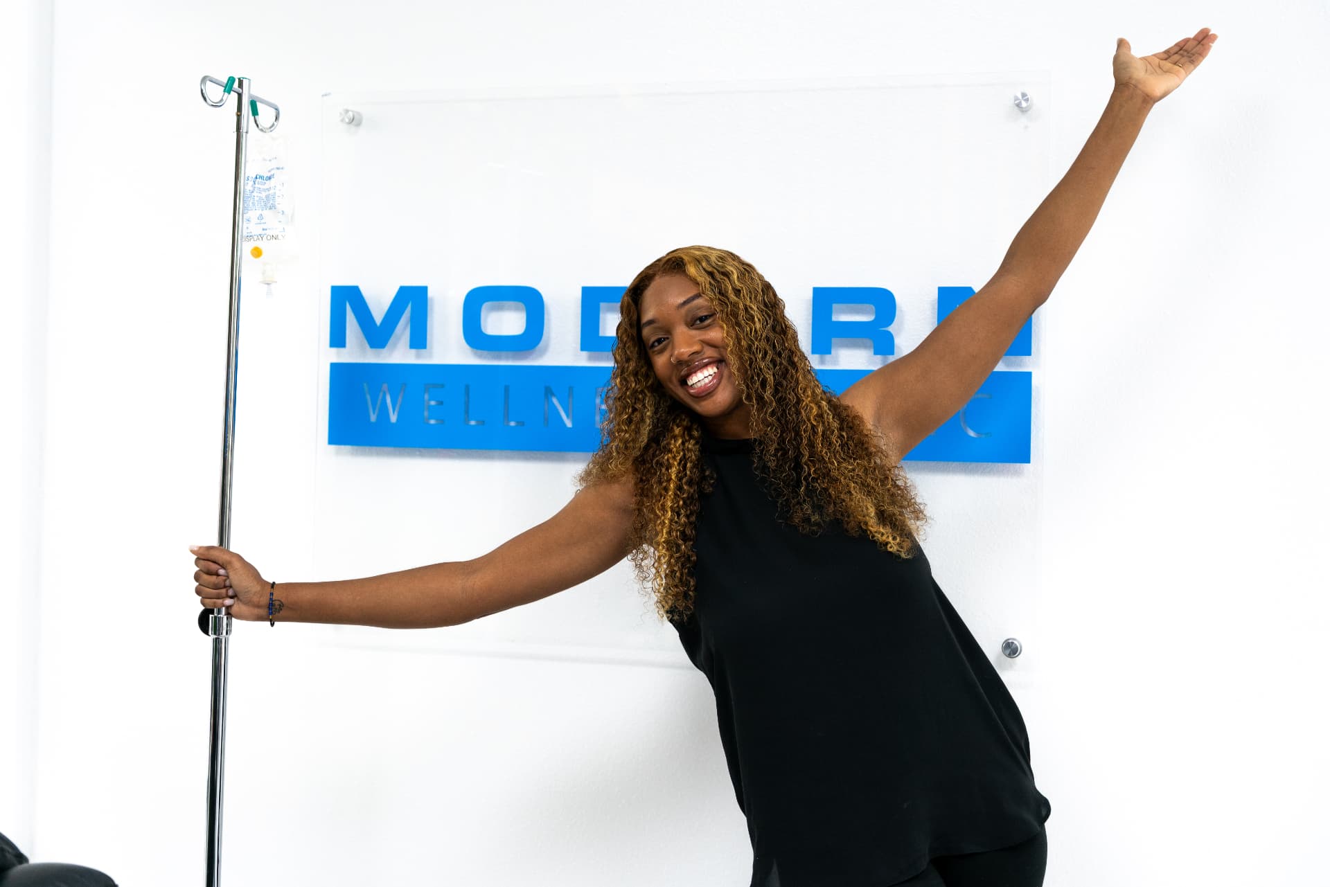 Patient receiving IV drip therapy at Modern Wellness Clinic