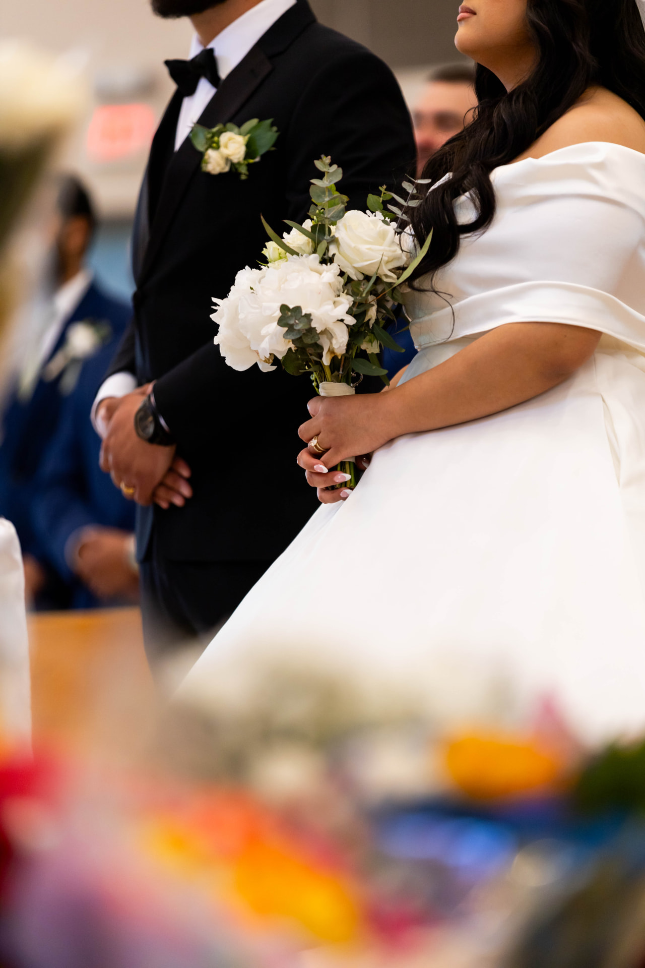Las Vegas wedding ceremony, bride and groom at the altar