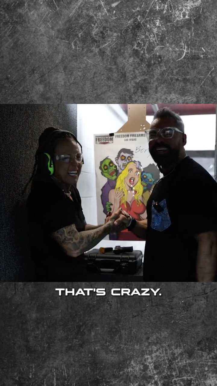 Cross X Agency Las Vegas branded content on set for Freedom Firearms shooting range
