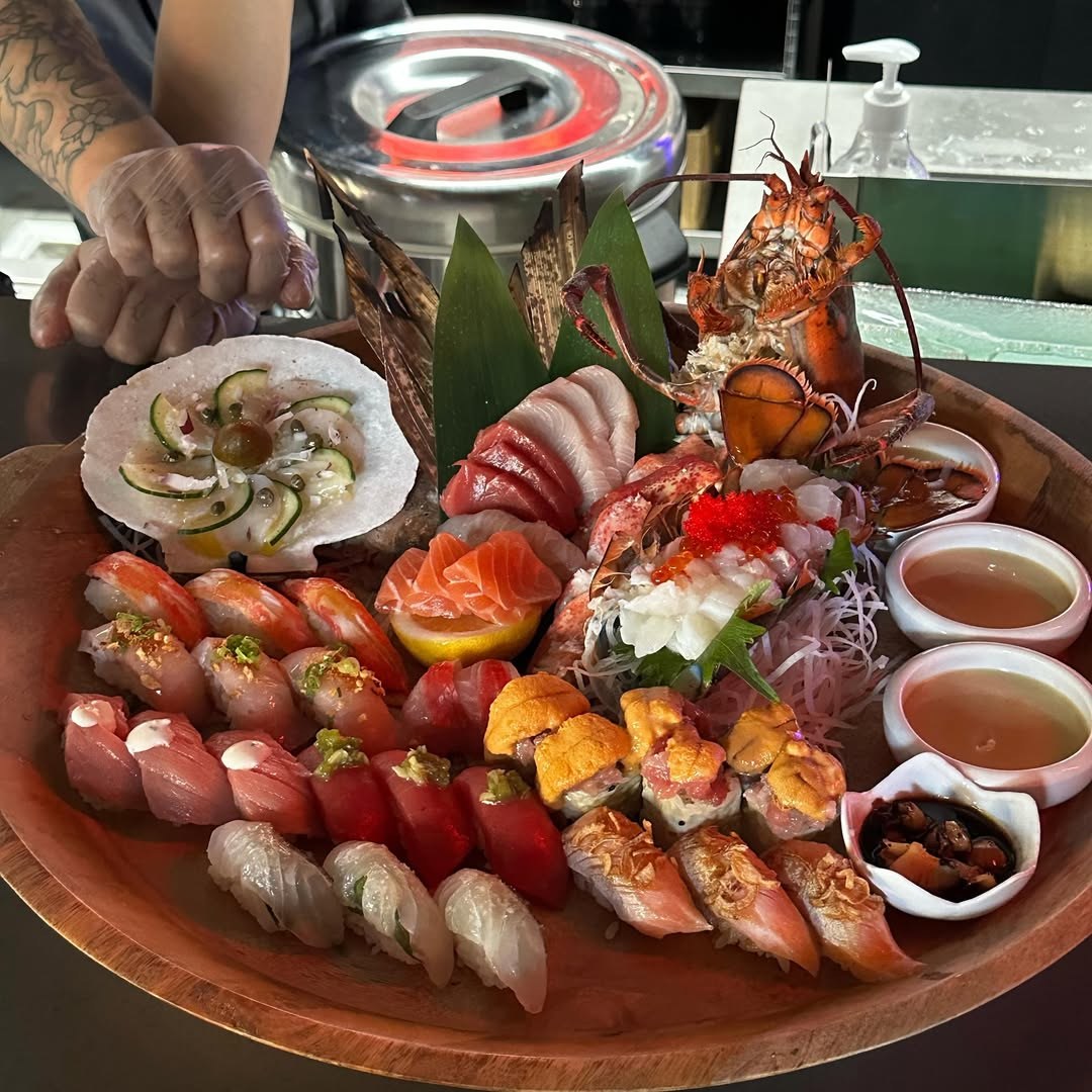 Seafood plating photographed on a Cross X Agency shoot for Cin-Cin Brewhouse and Seafood Bar in Las Vegas
