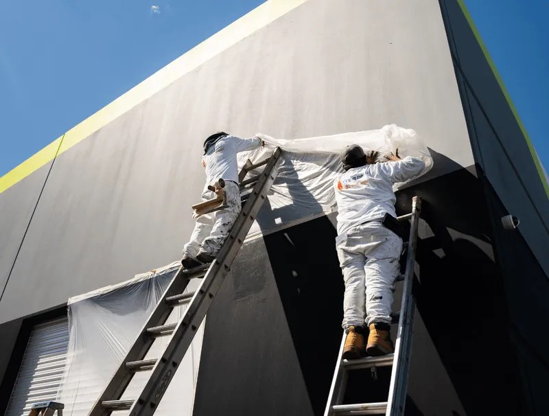 Color Drop Painting crew on a Las Vegas job site.