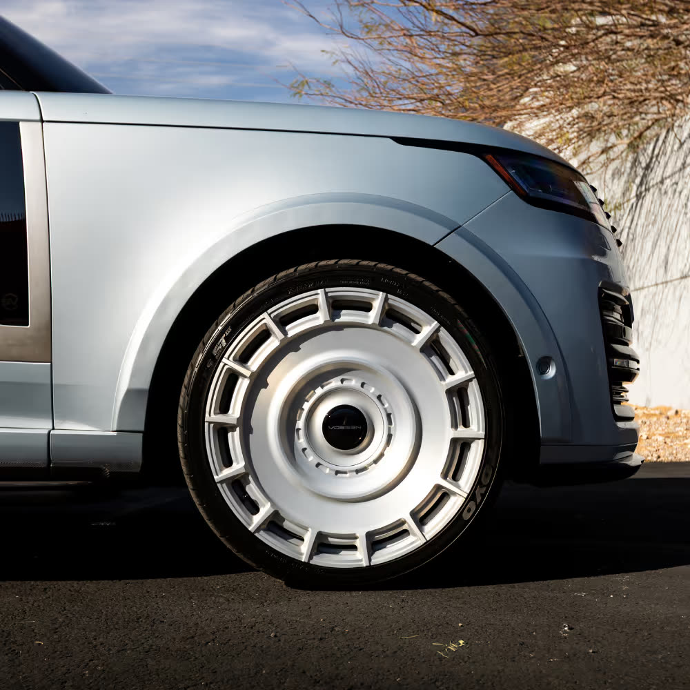 Custom forged wheel close-up