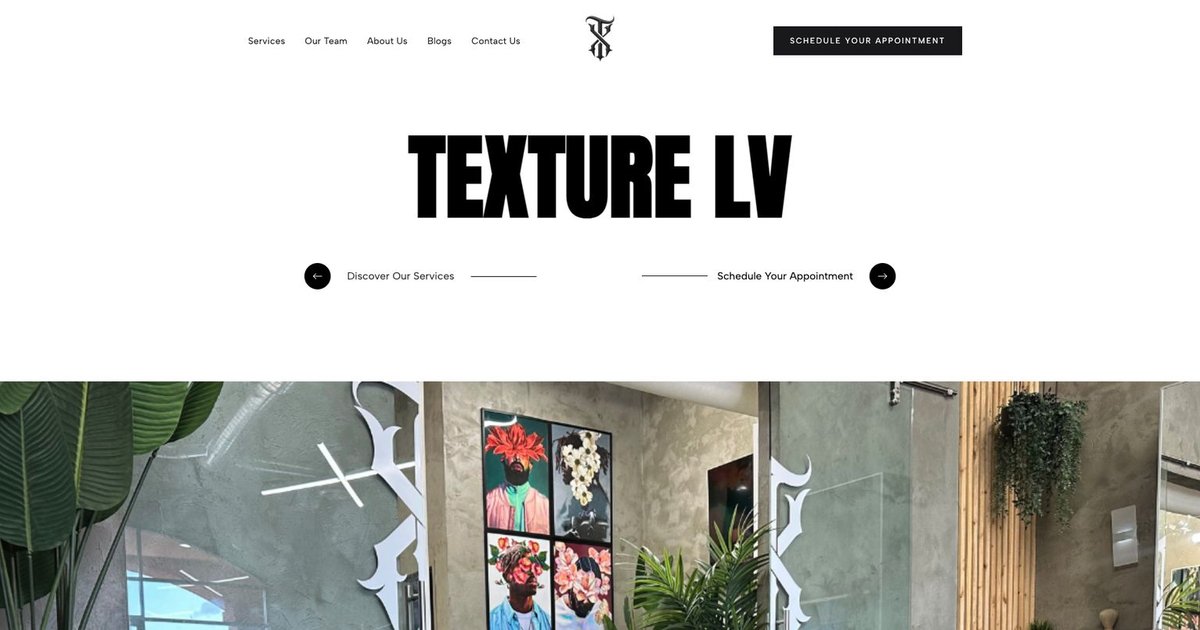 Texture Barbershop website built by Cross X Agency